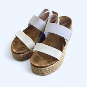 Women's White Platform Sandals